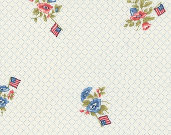 Belle Isle - Flags and Flowers Cream - Moda Fabrics