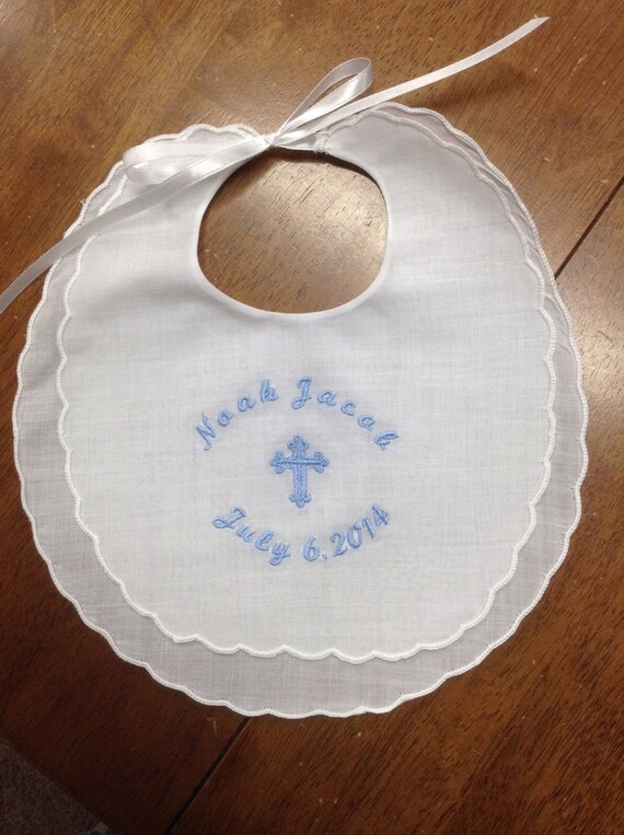 christening bibs personalized