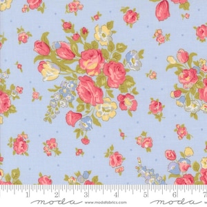Memory Lane - Main Floral Sky - Moda Fabrics