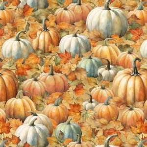Glorious Fall - Pumpkins Tan - Wilmington Prints