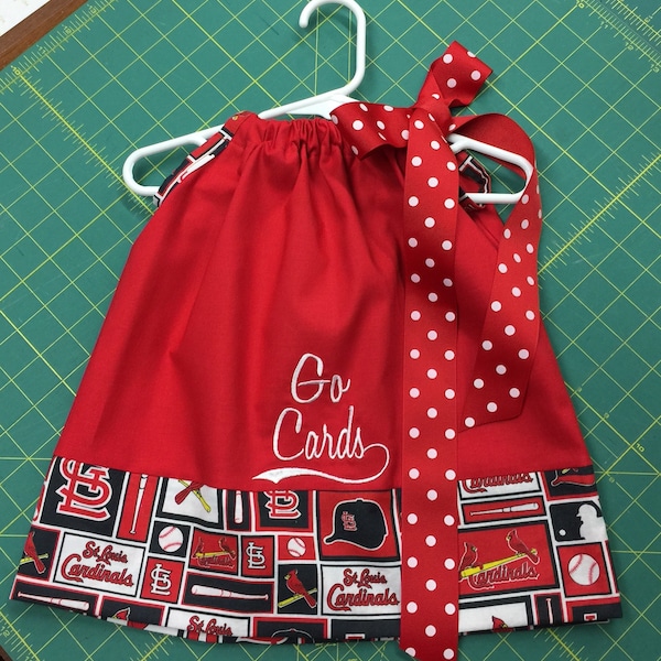 Go Cards! St Louis Cardinals Ribbon Pillowcase Dress