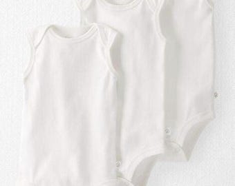 Sleeveless Baby Onesie | 100% Cotton Newborn Clothes | Soft Minimal Baby Bodysuit | Made in Türkiye