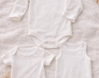 Conjunto de body para bebé 100% algodón / Body minimalista para recién nacido, fabricado en Turquía.