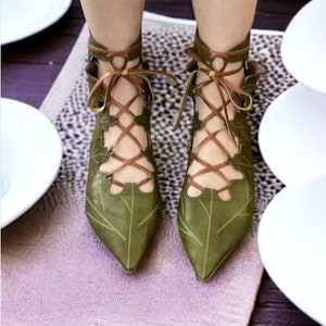 Green leaf shoes sale