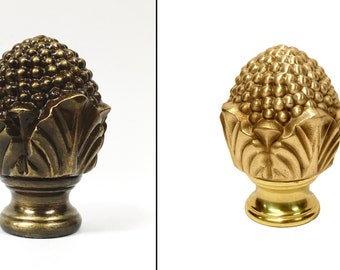 Lamp Finial-SPIRAL CONE-Aged Brass Finish Highly detailed metal casting