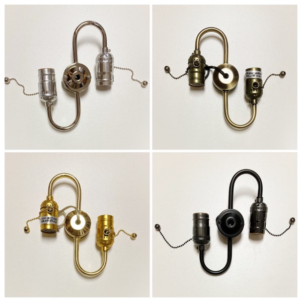 Lamp Parts 2-Socket On/Off Pull Chain S-CLUSTER-Available In 4 Finishes (1-Pc)