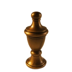MODERN URN Aged Brass Lamp Finial-Highly Detailed Machined Metal