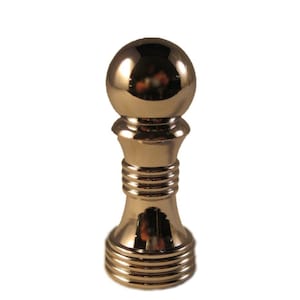 BALL ON BASE Chrome Lamp Finial-Highly Detailed Machined Metal