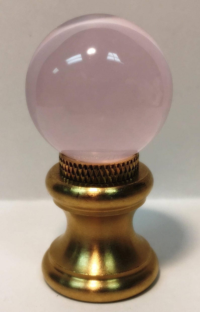 Lamp Finialglass Orb Lamp Finials in 12 Colorssolid Brass Etsy