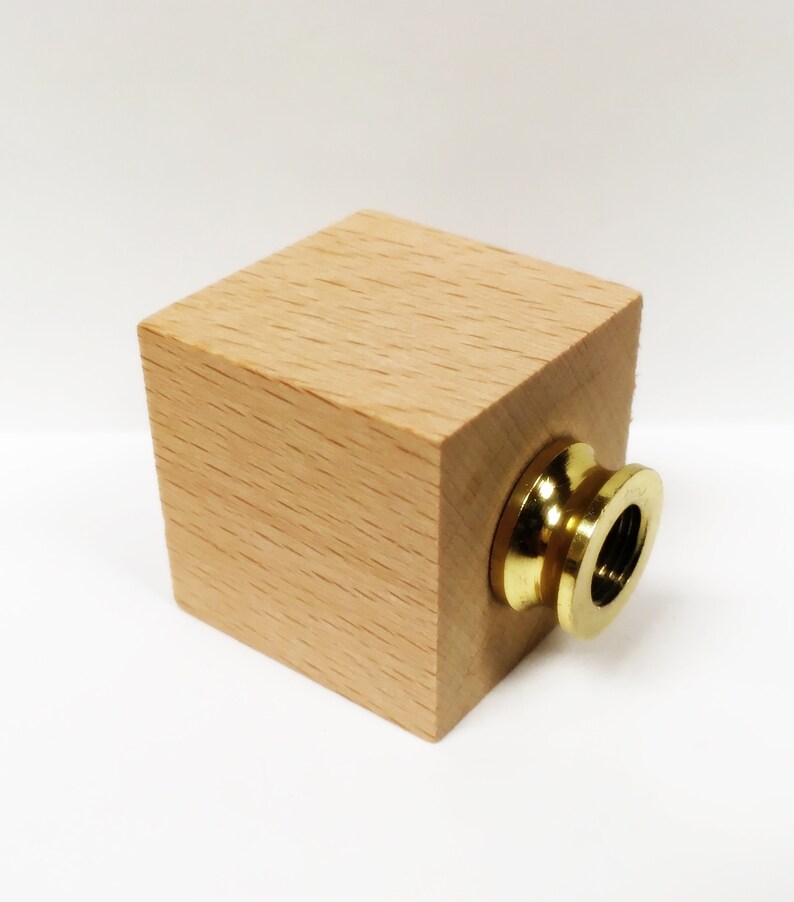 Wood Lamp Finialsolid Beech Wood CUBE W/dual Thread Base in 4 Etsy