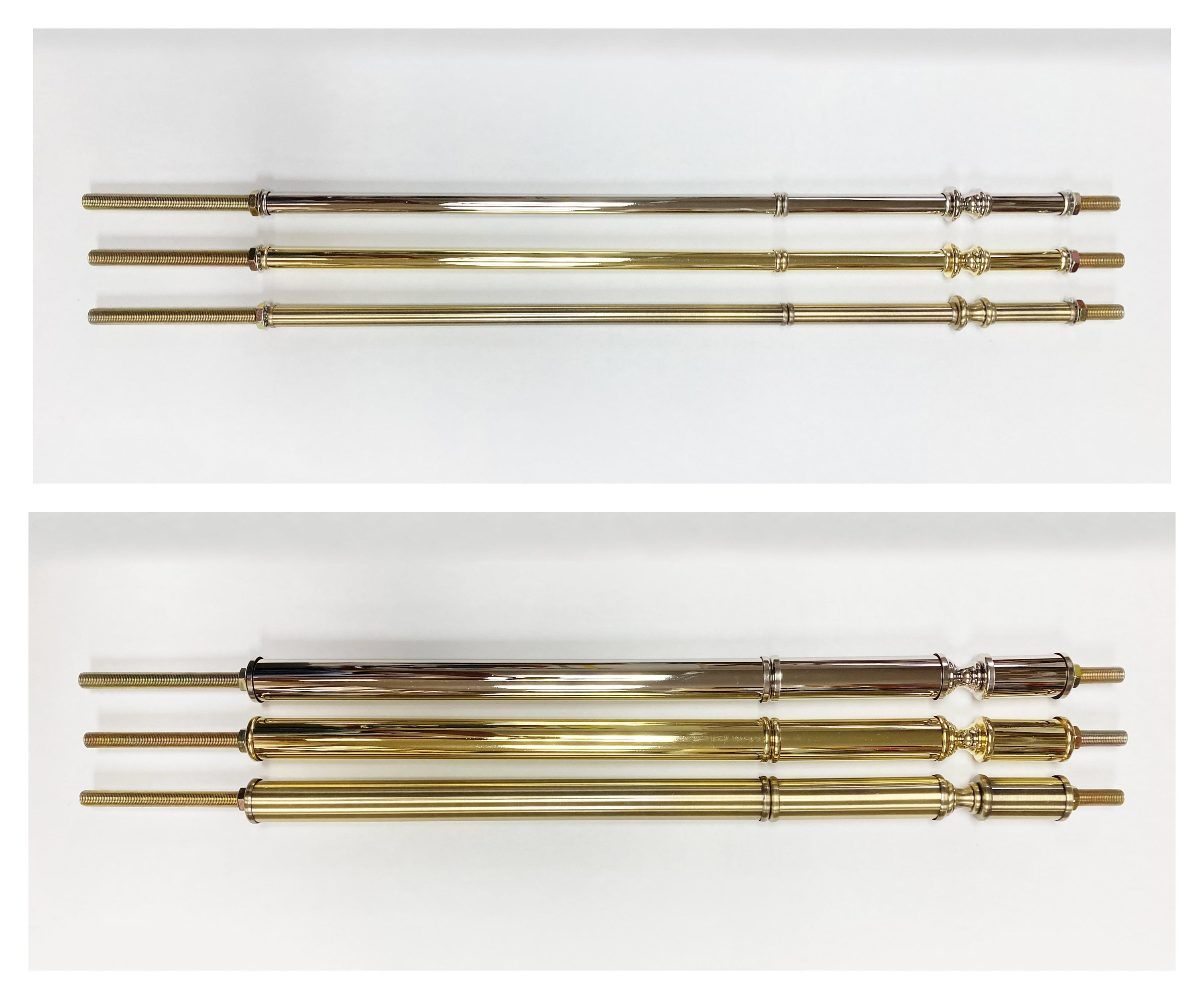 Naiture Brass 1/2 NPT Connection Threaded Pipe Fitting Nipple Heavy Duty, 24" Long, Chrome Finish - View #10