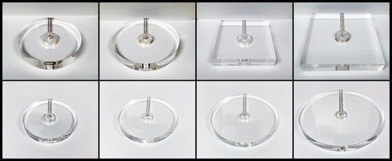 thumbnail image 2 of B&P Lap® 4 Inch Diaeter Round Clear Acrylic Lap Base With Wire Way... 2 of 11
