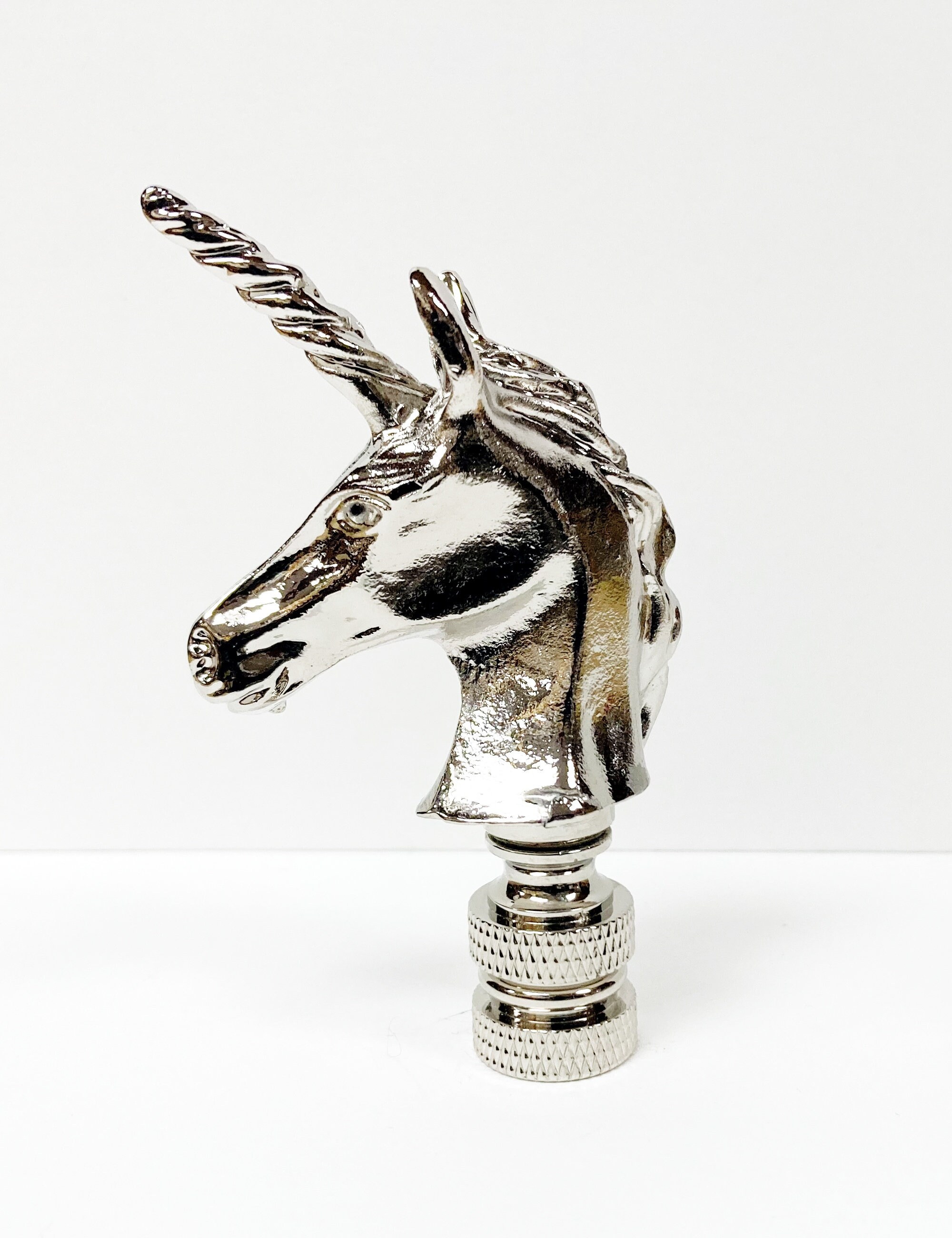 Lamp Finial-UNICORN-Aged Brass Finish Highly detailed metal casting-FS 