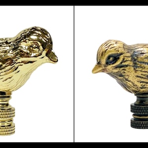 SPARROW Lamp Finial-Antique Brass or Polished Brass Finish, Highly Detailed Cast Metal (1-Pc.)