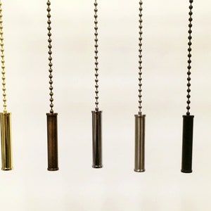 Lamp Parts-FAN/SOCKET PULL Chain-Cylinder Design, Available in 5 Finishes (1 Pc.)