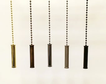 Lamp Parts-FAN/SOCKET PULL Chain-Cylinder Design, Available in 5 Finishes (1 Pc.)