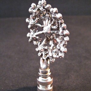 Aspen Creative 24014 Clear Glass Ball Lamp Finial in Nickel Finish, 1 1/2 Tall (1 Pack