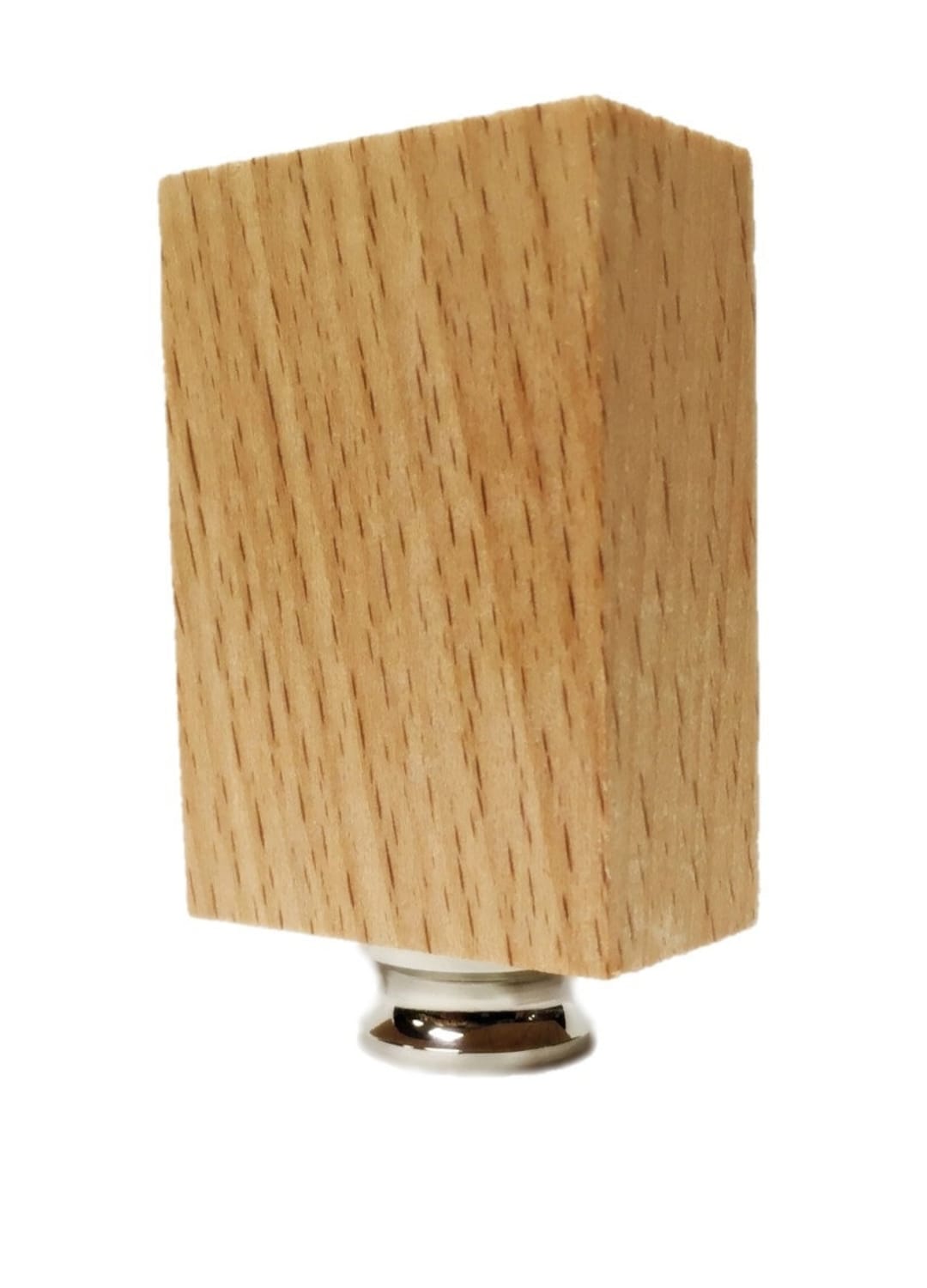 Wood Lamp Finialsolid Beech Wood RECTANGLE BLOCK W/dual Thread Base in