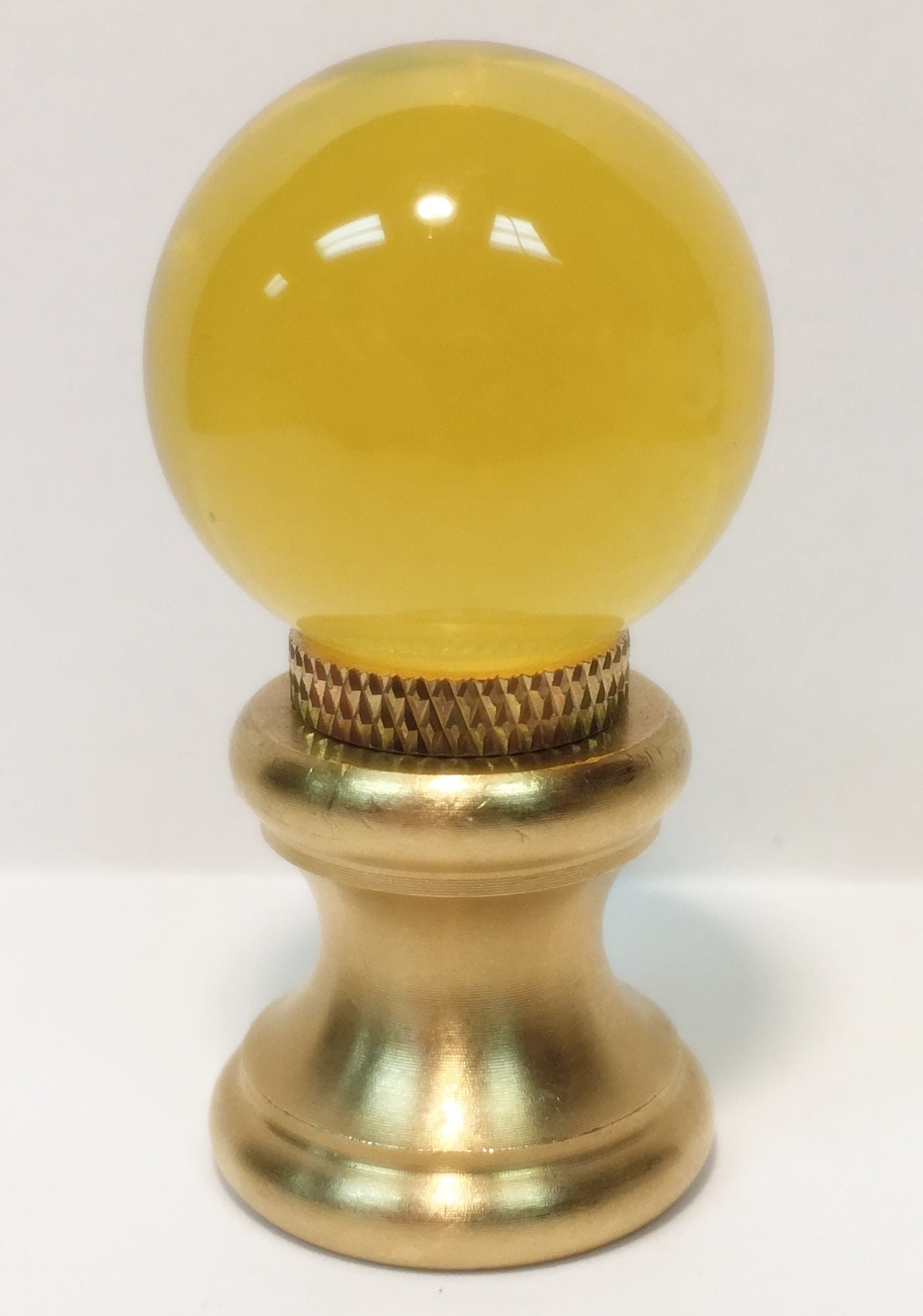 Shades Of Light Green & Brown Marbled Glass Orb Ball Lamp Topper Finial