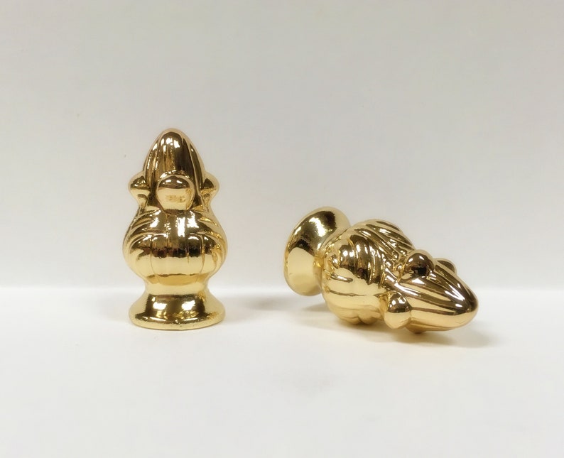 Lamp FinialPair of Polished Brass ACORN finialsDual Thread Etsy