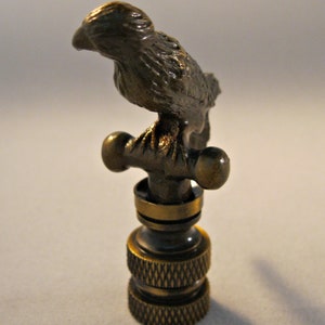 PARROT Aged Brass Finish Lamp Finial-Highly Detailed Cast Metal image 3