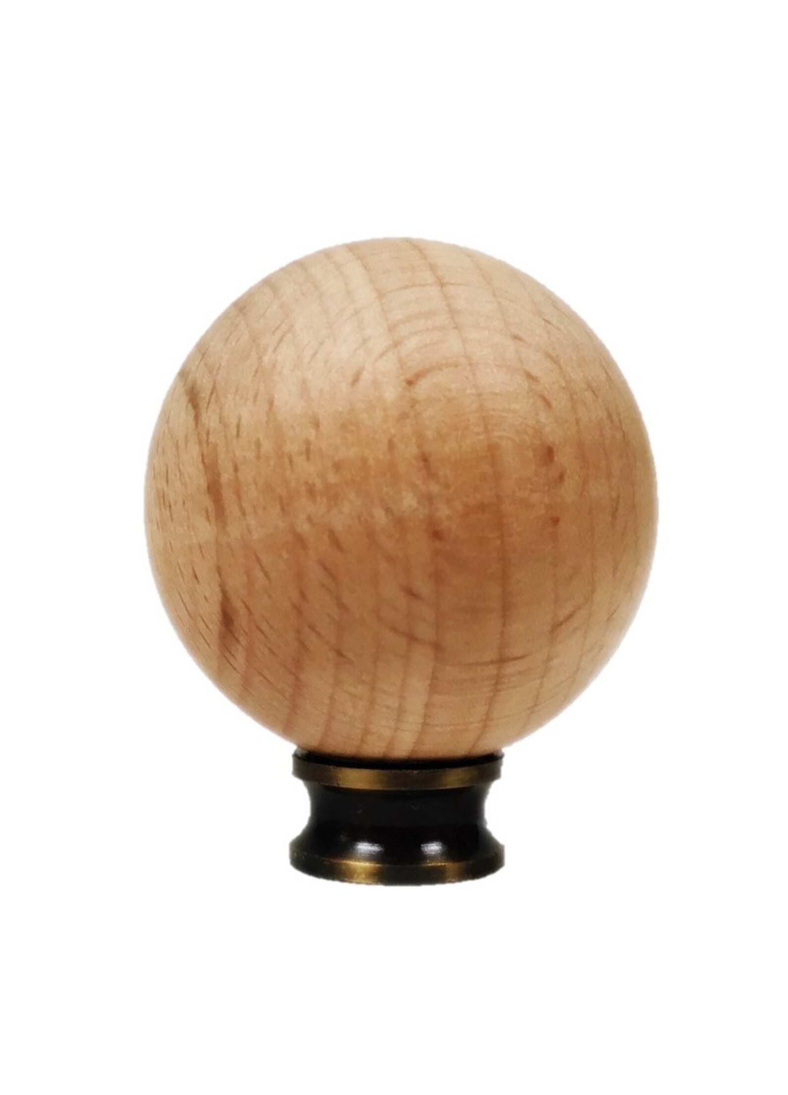 Wood Lamp Finialsolid Beech Wood BALL W/dual Thread Base in 4 Etsy