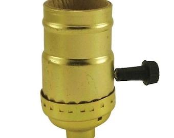 Lamp Parts ON/OFF Turn Knob Medium Base Socket-Polished Gilt