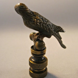 PARROT Aged Brass Finish Lamp Finial-Highly Detailed Cast Metal image 4