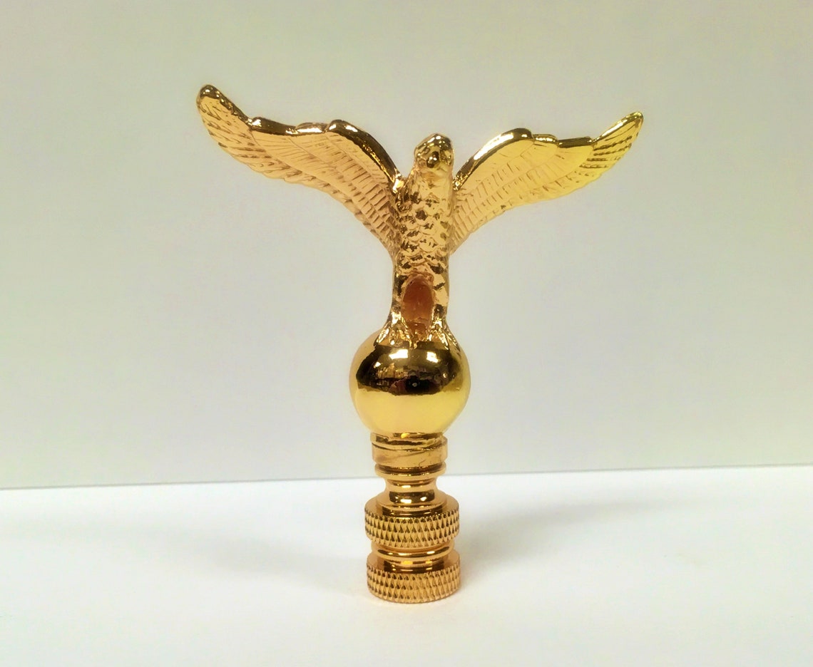 EAGLE ON ORB Polished Brass Lamp FinialHighly Detailed Cast Etsy