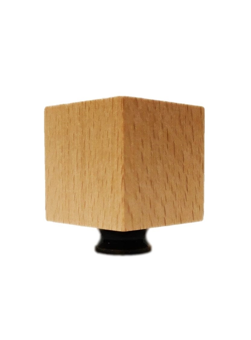 Wood Lamp Finialsolid Beech Wood CUBE W/dual Thread Base in 4 Etsy