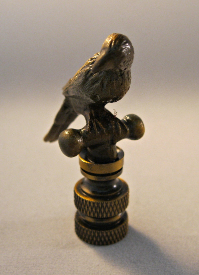 PARROT Aged Brass Finish Lamp Finial-Highly Detailed Cast Metal image 2