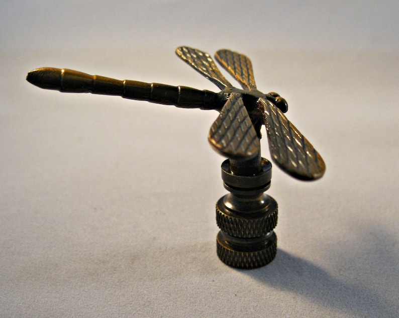 Serpent/Dragon Lamp Finial – Aged Brass Finish, Highly Detailed Casting