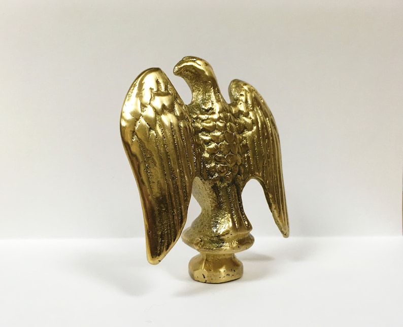 Lamp Finialsolid Cast BRASS EAGLE Highly Detailed W/dual Etsy