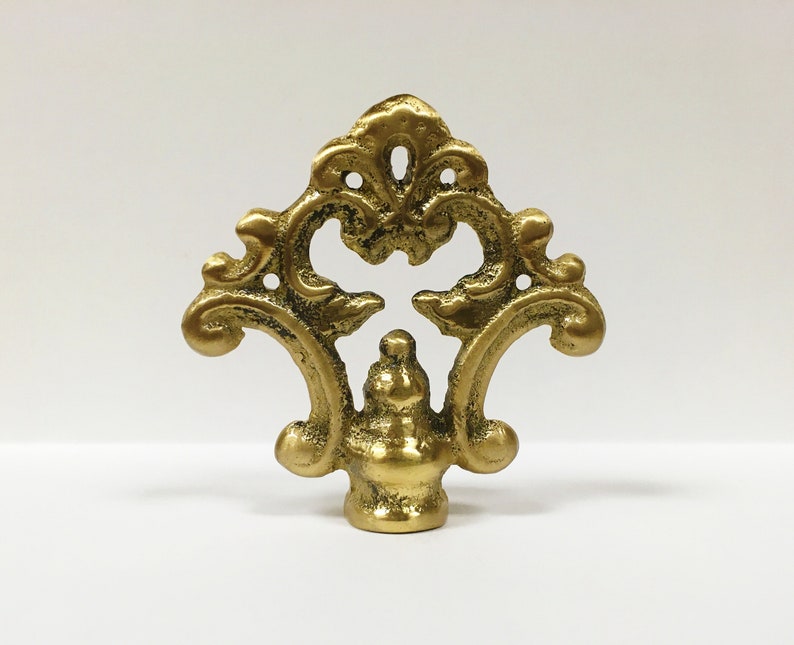 Lamp Finialsolid Cast Brass Traditional FANCY LOOP W/dual Etsy