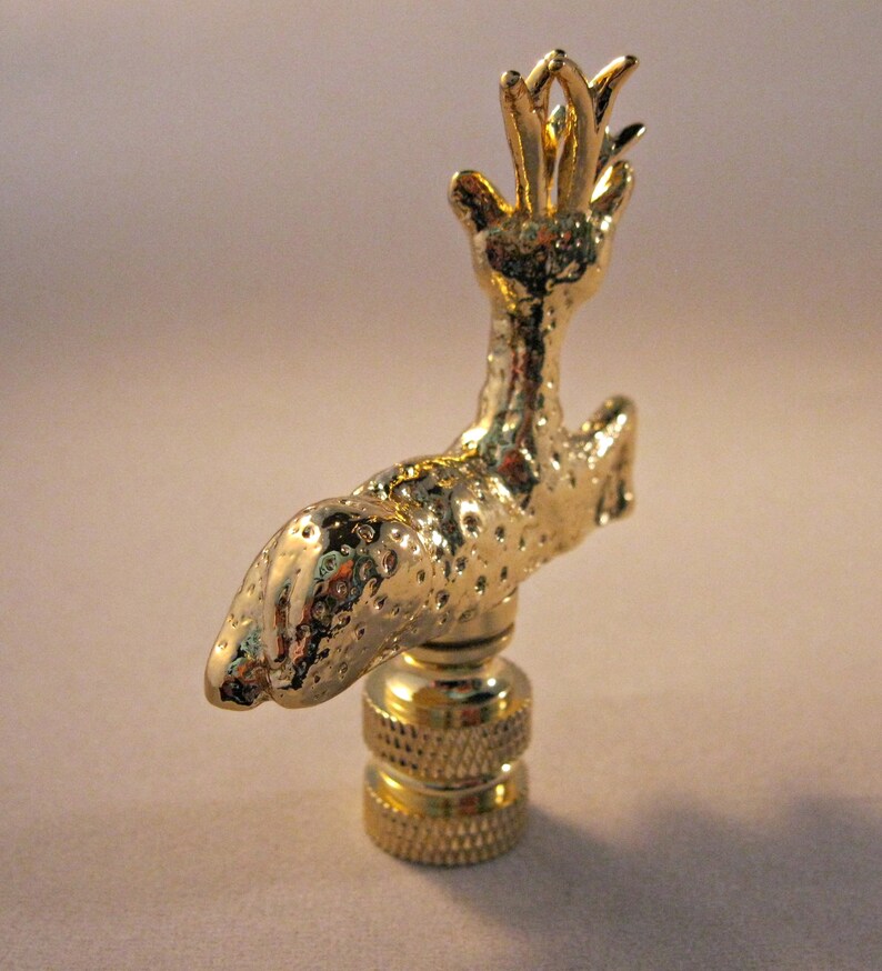 DEER Polished Brass Lamp FinialHighly Detailed Cast Metal Etsy