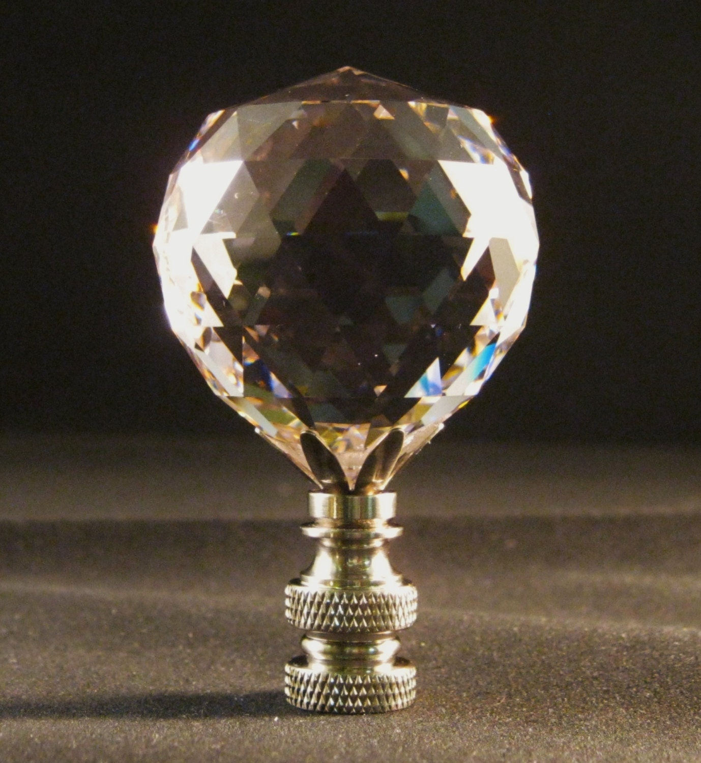 Lamp Finialstunning Leaded Crystal Lamp Finialpinksatin Etsy