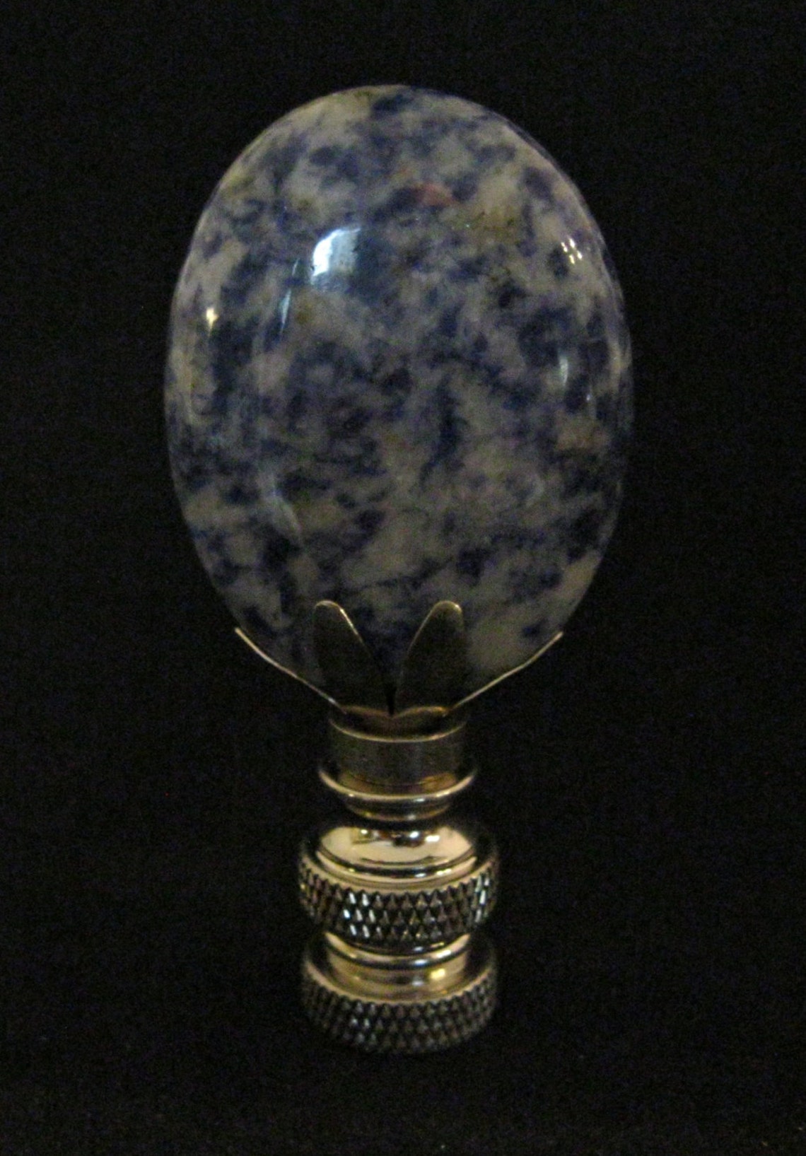 Stone Lamp FinialBLUE SPOT Agate Lamp Finial W/Brass or Etsy
