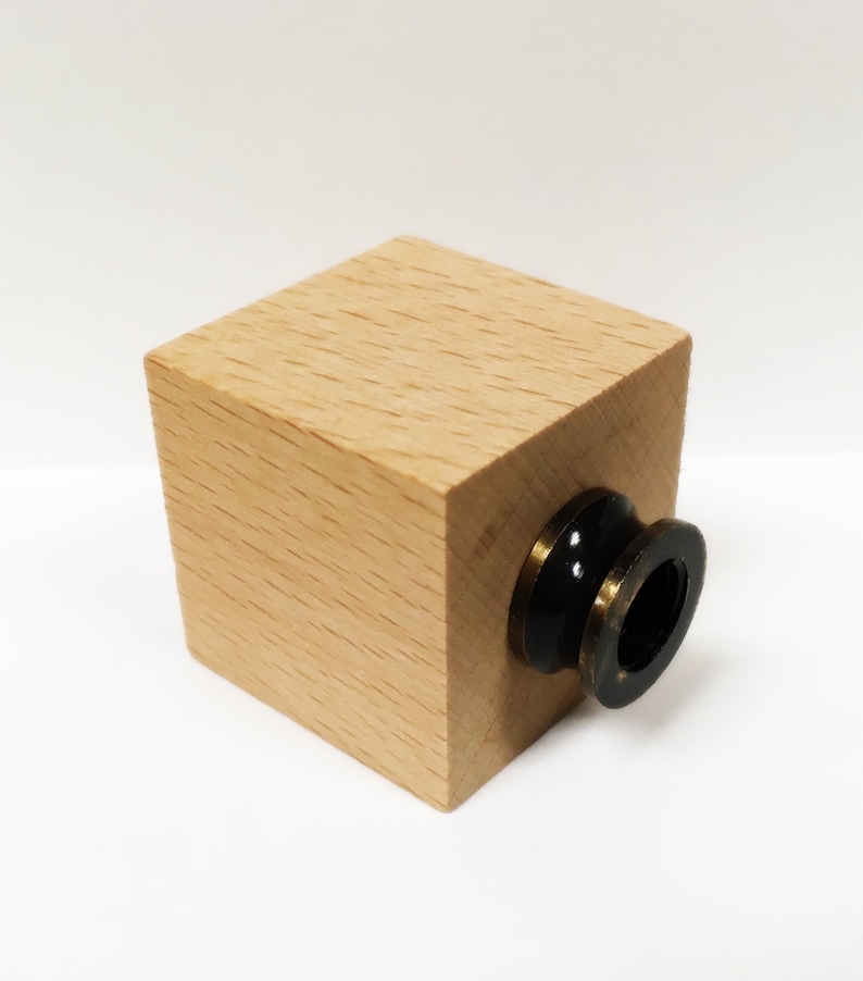 Wood Lamp Finialsolid Beech Wood CUBE W/dual Thread Base in 4 Etsy
