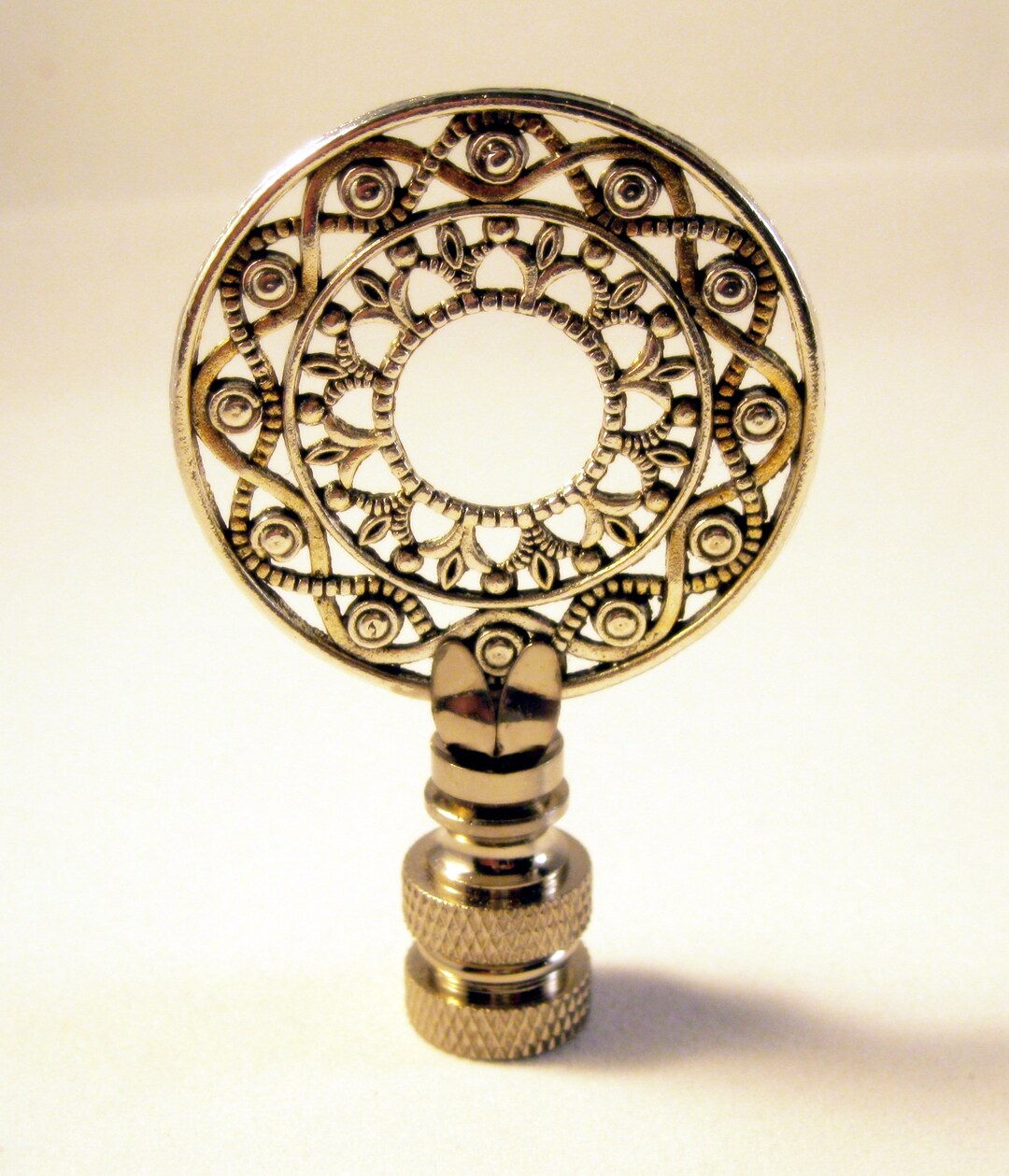 Lamp Finialantique Silver MEDALLION 3satin Nickel Base Etsy