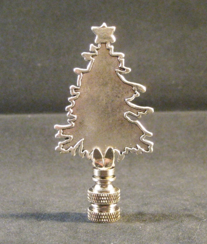 Holiday Lamp FinialCHRISTMAS TREEAntique Silver FinishSolid Etsy