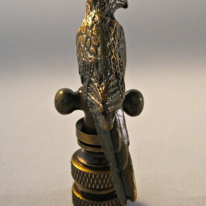 PARROT Aged Brass Finish Lamp Finial-Highly Detailed Cast Metal image 6