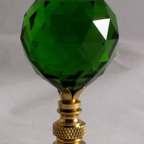 Lamp Finialfaceted Leaded Crystal Ballantique Brass Base Etsy