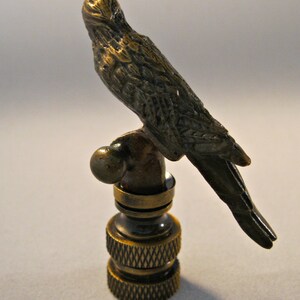 PARROT Aged Brass Finish Lamp Finial-Highly Detailed Cast Metal image 5