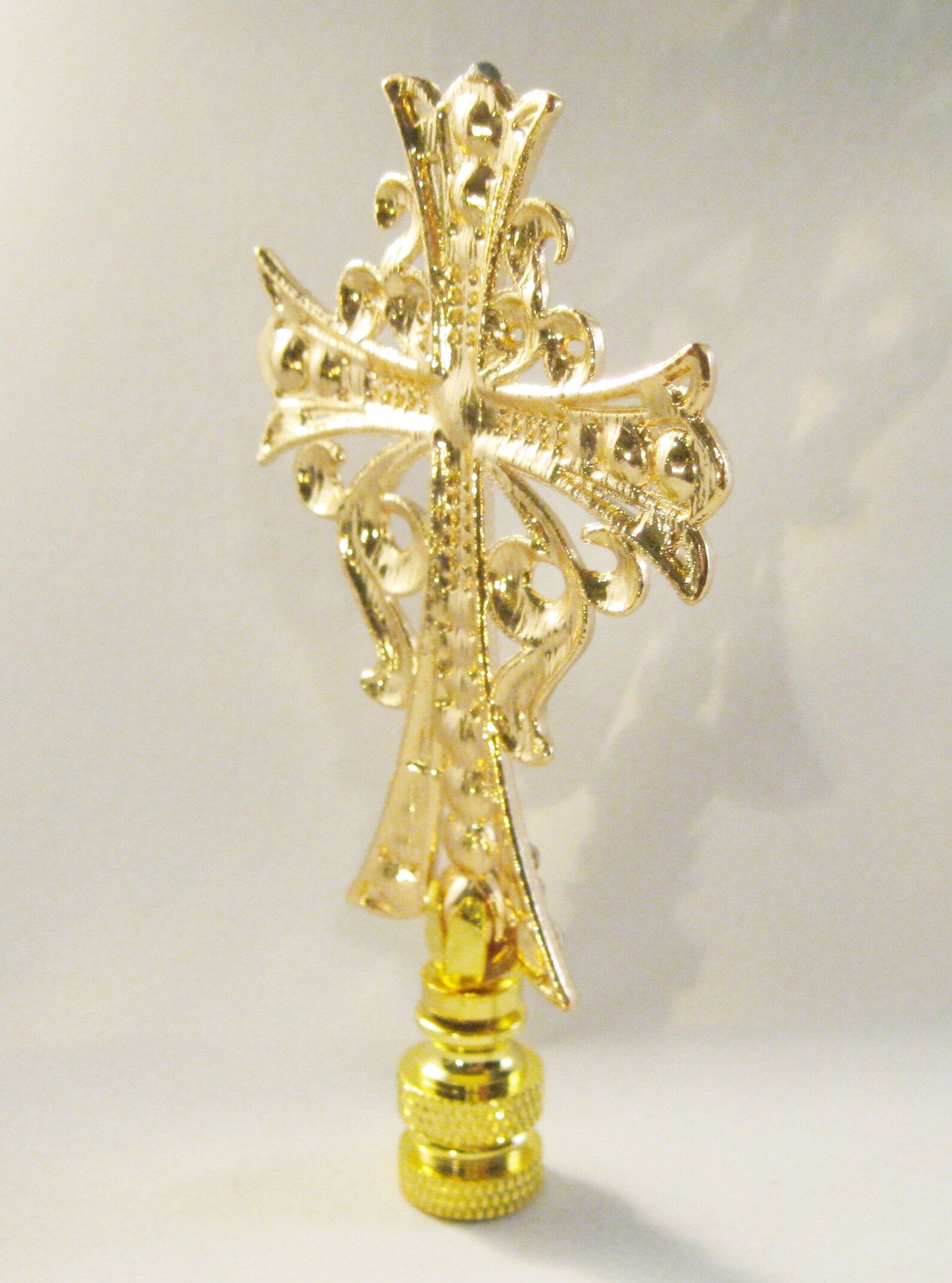 Lamp Finiallarge GOLD RHINESTONE Crosspolished Brass Base Etsy