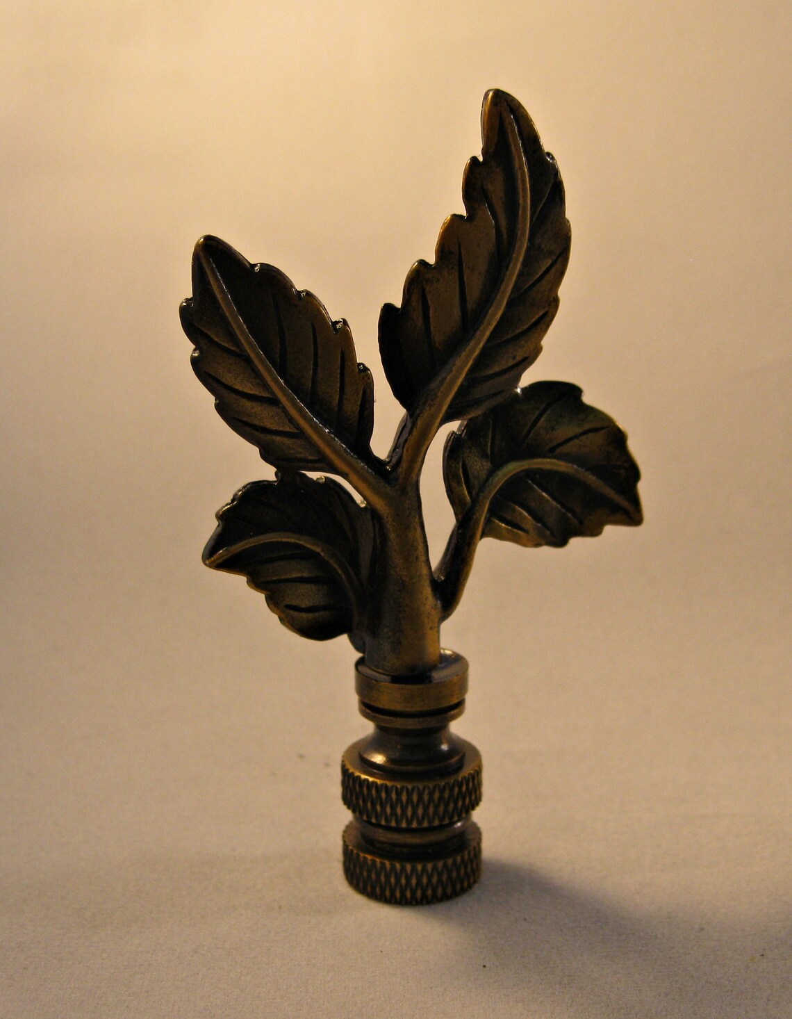 4LEAVES Aged Brass Lamp FinialHighly Detailed Cast Metal Etsy