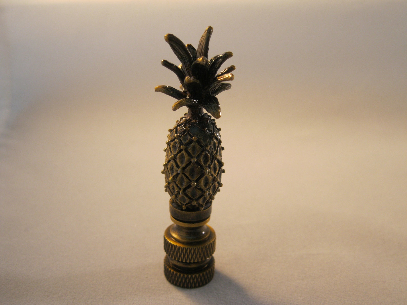 PINEAPPLE Aged Brass Lamp Finialhighly Detailed Cast Metal Etsy