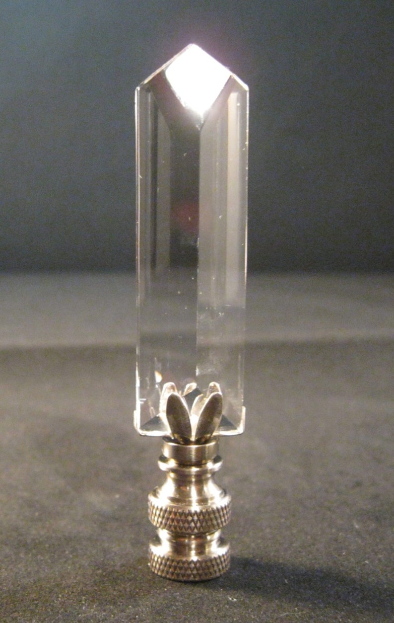 Lamp Finialpointed Leaded Crystal Prism Lamp Finialsatin Etsy