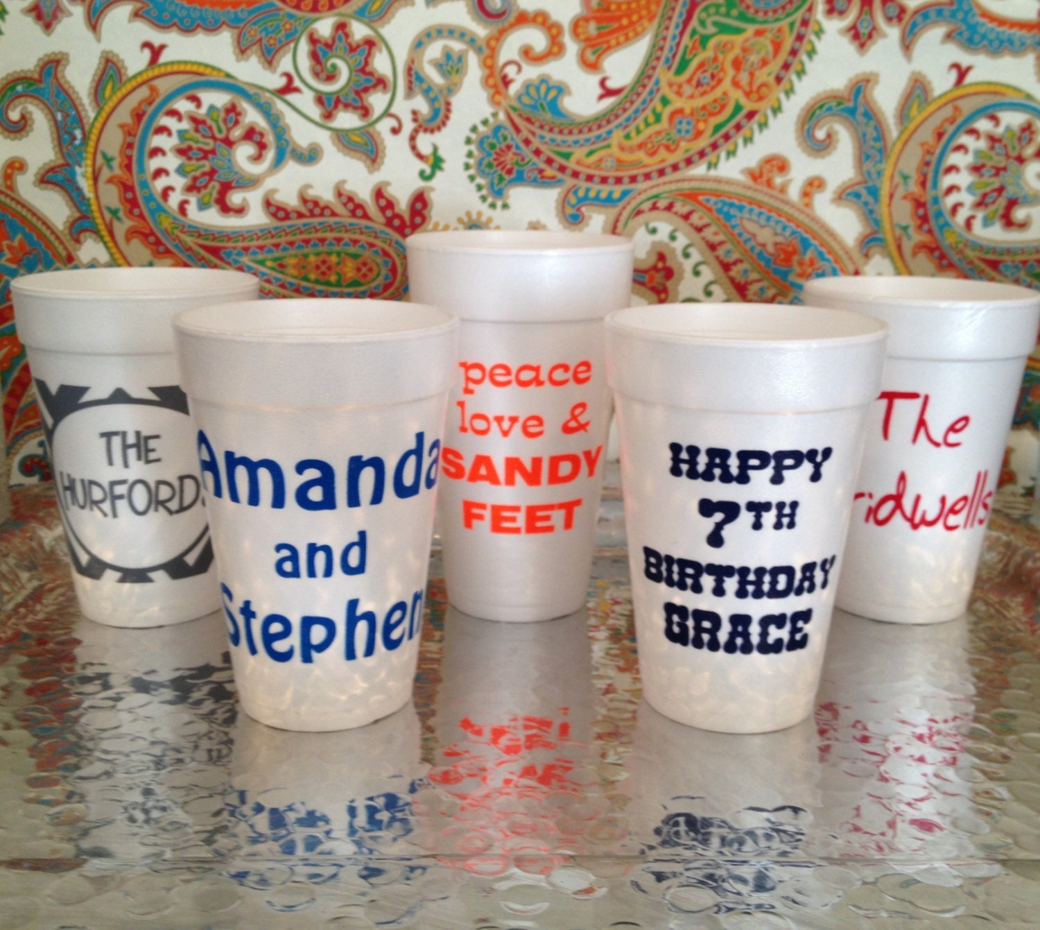 Custom Styrofoam Cups 100 Count Etsy