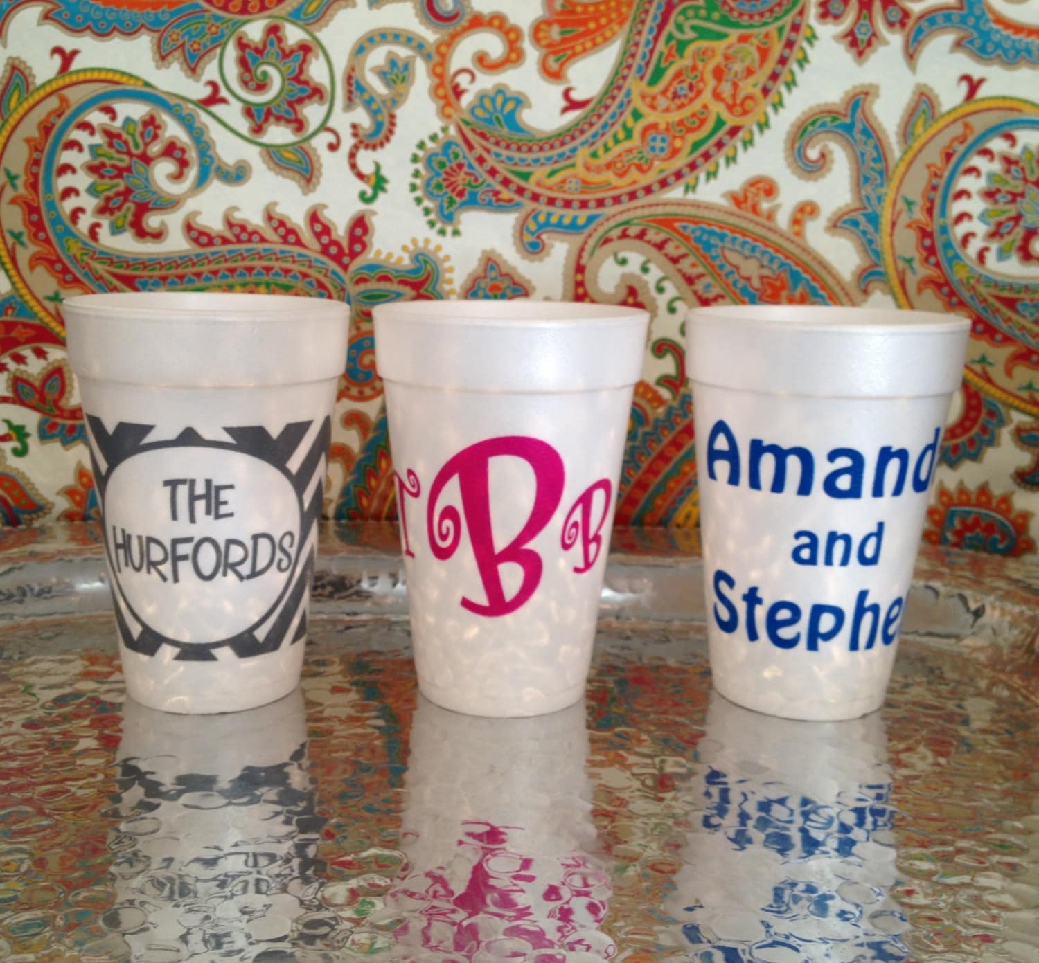Custom Styrofoam Cups 100 Count Etsy