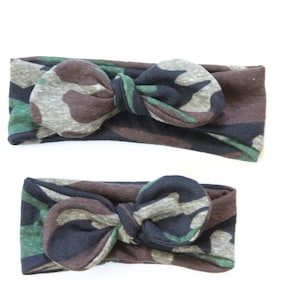 Mommy and Me Camouflage Knotted Headbands / Camo Headband / Camoflage Print Headband /Knot Headband/Headband for Women/Mom and Me Gift